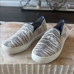 Rothy’s Women’s 7.5 Zebra Print Slip-On Sneakers